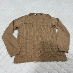 Talbots Tan Cable Knit Sweater